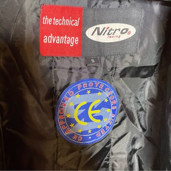 NITRO RACING Men's black padded dura guard motorcycle jacket size small - Picture 7 of 11